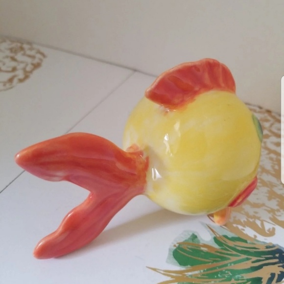 Fish decor Blowfish yellow & orange tail home - Picture 3 of 8